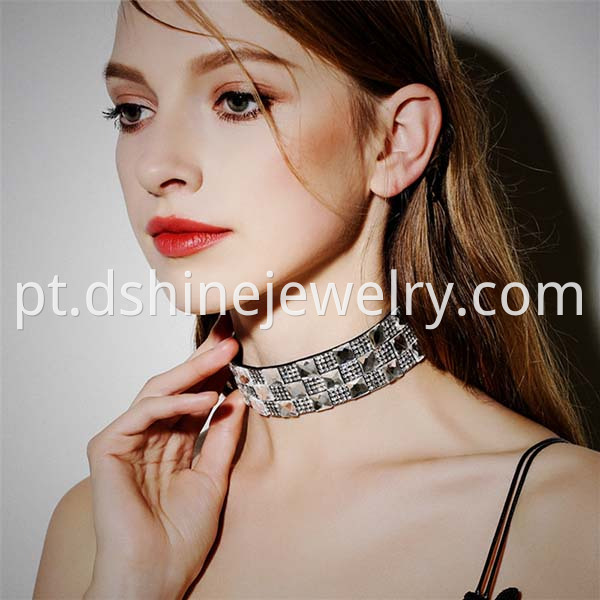 Rhinestones Necklace Choker